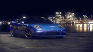 Картинка автомобили 3д honda nsx parked blue