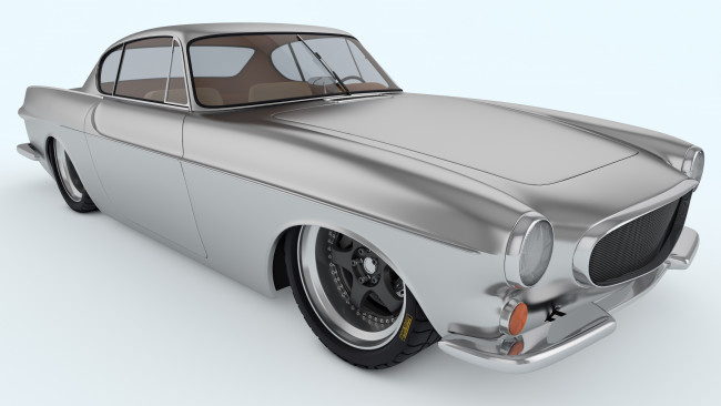 Обои картинки фото автомобили, 3д, volvo, p1800