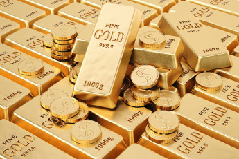Картинка золото разное +купюры +монеты монеты слитки