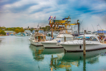 обоя port stephen, корабли, Яхты, яхты, причал