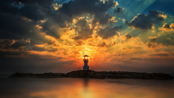 Картинка природа маяки небо облака маяк