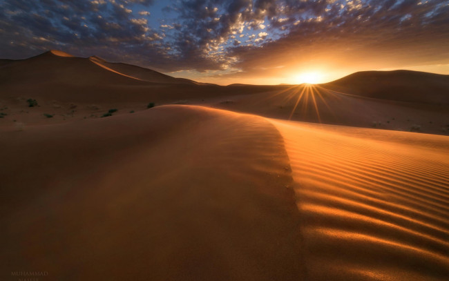 Обои картинки фото природа, пустыни, закат, песок