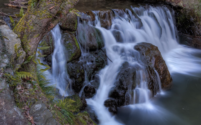 Обои картинки фото природа, водопады, камни, поток