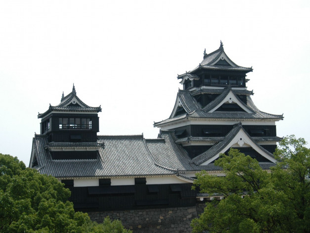 Обои картинки фото города, замки, Японии