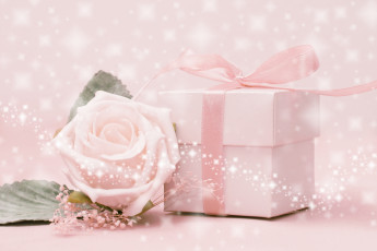Картинка цветы розы коробочка подарок