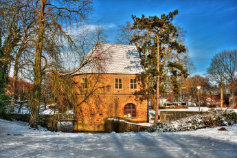 Картинка германия dortmund города дворцы замки крепости замок парк зима