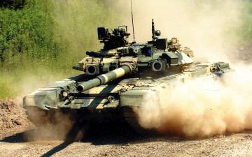 Картинка техника военная пыль танк полигон
