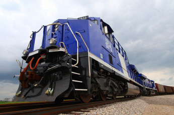 Картинка техника поезда вагоны локомотив рельсы дорога железная состав
