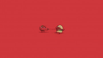 Картинка рисованные минимализм бургер томат