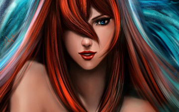 Картинка аниме naruto девушка красные волосы взгляд портрет лицо