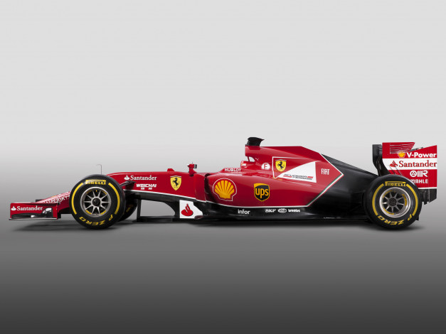 Обои картинки фото автомобили, formula 1, красный, 2014, f14, t, ferrari