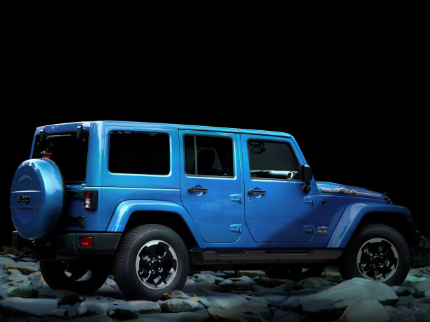 Обои картинки фото автомобили, jeep, 2014, jk, polar, wrangle, unlimited, синий
