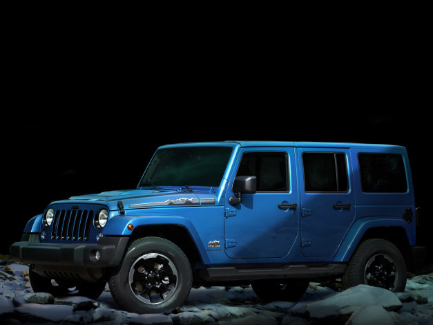 Обои картинки фото автомобили, jeep, jk, polar, wrangle, unlimited, синий, 2014