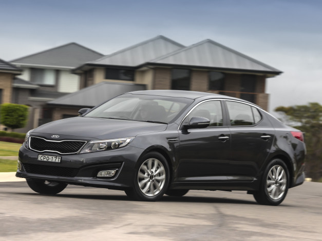 Обои картинки фото автомобили, kia, 2013, au-spec, optima, темный