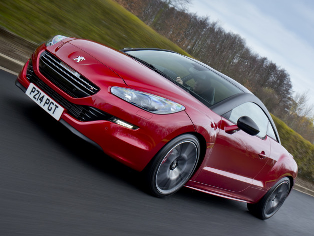 Обои картинки фото автомобили, peugeot, красный, 2014, uk-spec, rcz, r