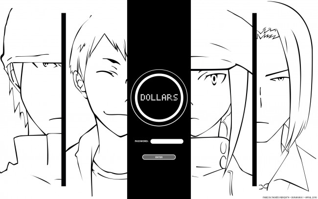 Обои картинки фото аниме, dyurarara, персонажи, dollars, durarara, сериал, password
