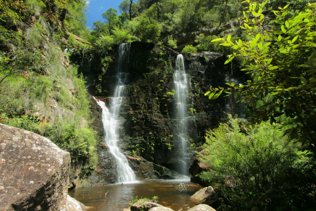 Обои картинки фото blue mountain national park австралия, природа, водопады, река, лес, камни, австралия, park, blue, mountain, водопад, парк