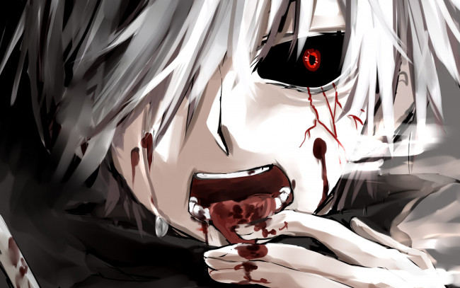 Обои картинки фото аниме, tokyo ghoul, токийский, гуль, kaneki, ken, канеки, кен