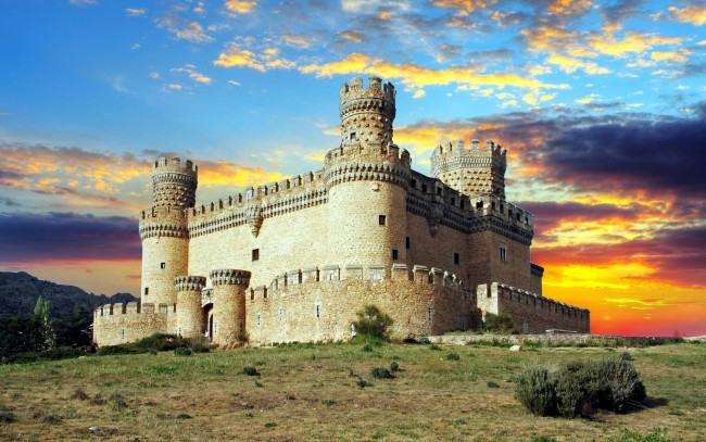 Обои картинки фото manzanares el real castle, города, замки испании, manzanares, el, real, castle