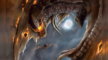 Картинка календари фэнтези полет дракон