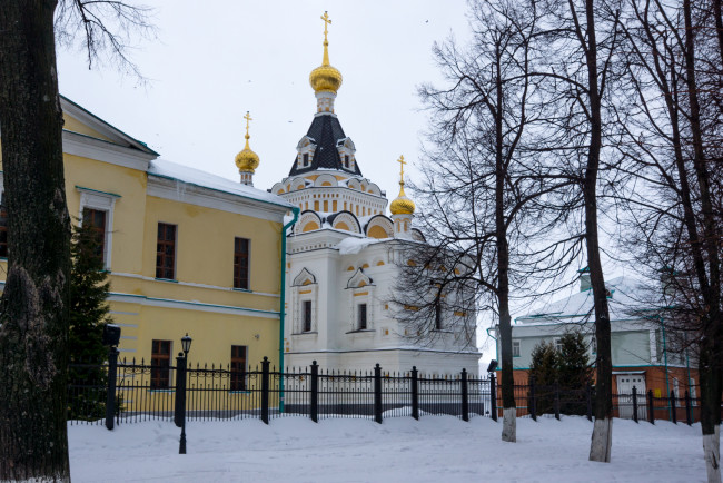 Обои картинки фото города, дмитров , россия, елизаветинская, церковь, дмитров, зима, православие