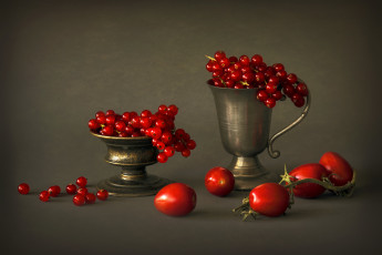 Картинка еда фрукты+и+овощи+вместе натюрморт ягоды смородина томат