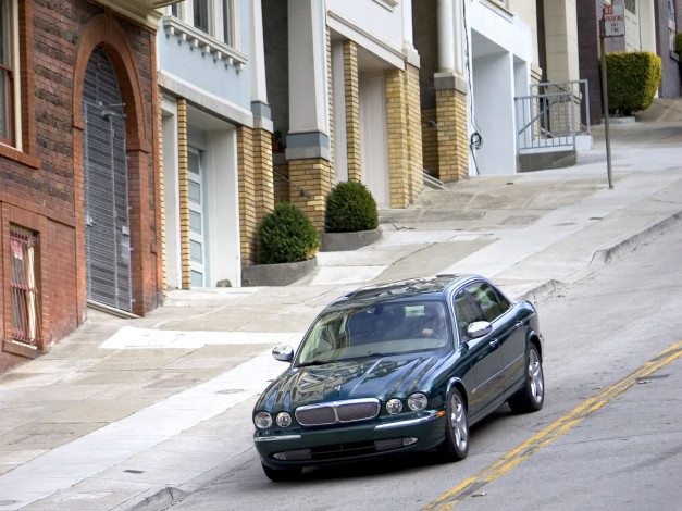 Обои картинки фото jaguar, xj, super, v8, автомобили
