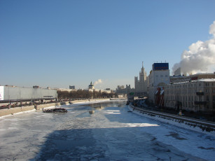 Картинка москва река города россия