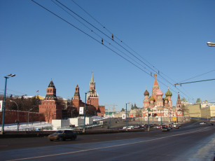 Картинка мост через москва реку города россия