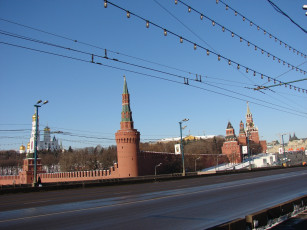 Картинка мост через москва реку города россия