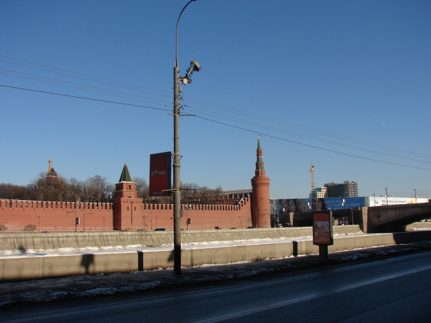 Обои картинки фото вид, на, кремлевскую, набережную, софийской, набережной, города, москва, россия