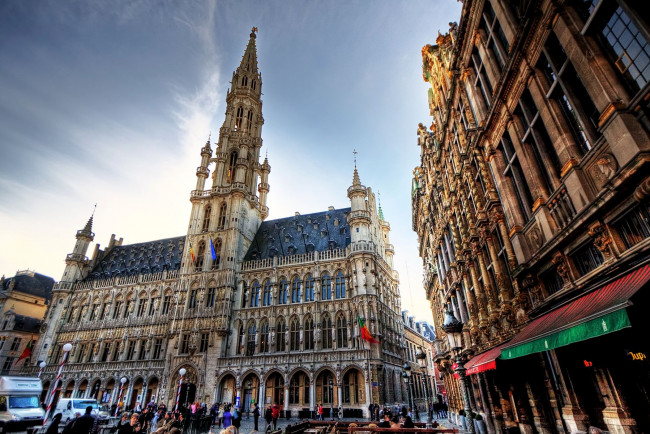 Обои картинки фото города, брюссель, бельгия, готика, здания