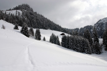 Картинка швейцария природа зима горы снег