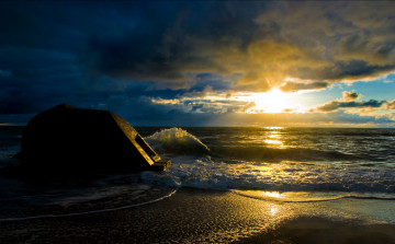 Картинка франция аквитания природа восходы закаты море закат