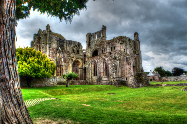 Обои картинки фото melrose abbey, города, - католические соборы,  костелы,  аббатства, шотландия, аббатство