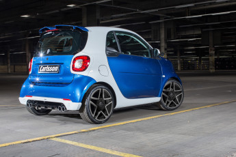 обоя автомобили, smart, carlsson, синий, 2015г, c453, fortwo, ck10