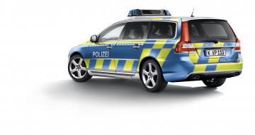 обоя автомобили, полиция, volvo, v70, police, 2014г
