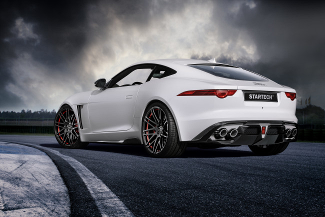 Обои картинки фото автомобили, jaguar, светлый, 2015г, f-type, startech, coupе