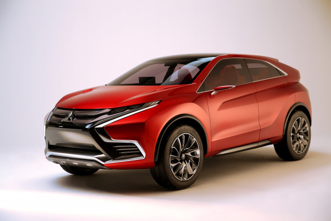 Обои картинки фото автомобили, mitsubishi, красный, 2015г, xr-phev, ii, concept