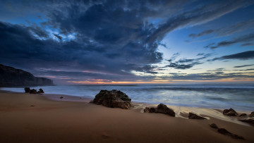 Картинка природа побережье bicas волны море португалия пляж