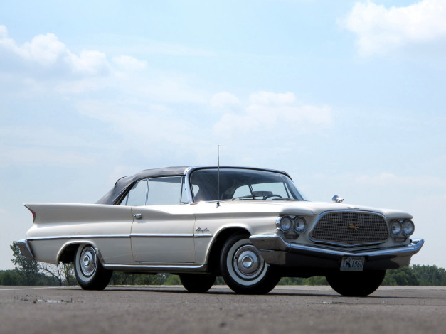 Обои картинки фото chrysler windsor convertible 1960, автомобили, chrysler, 1960, convertible, windsor