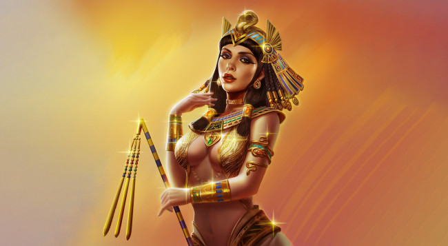 Обои картинки фото рисованное, люди, клеопатра, египетская, царица, украшения, династия, птолемеев