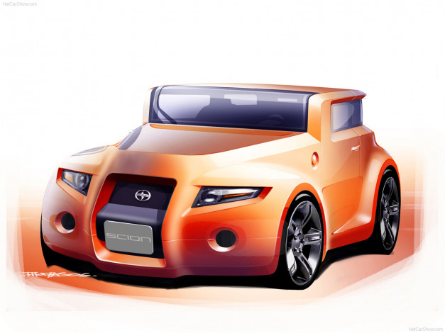 Обои картинки фото scion, hako, coupe, concept, автомобили, рисованные