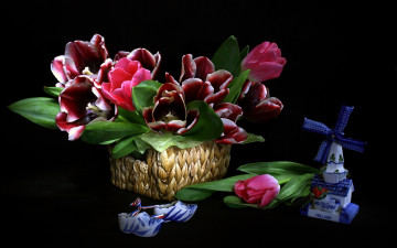 Картинка lovely tulips цветы тюльпаны букеты