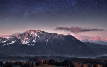 Картинка природа горы milky way germany bavaria