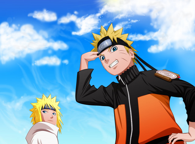 Обои картинки фото аниме, naruto, uzumaki, namikaze, minato