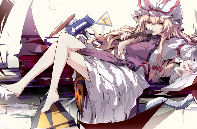 Обои картинки фото yakumo, yukari, аниме, touhou