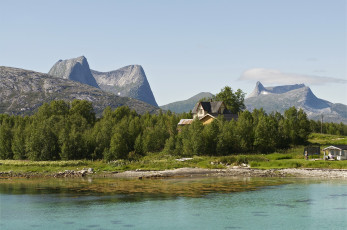 Картинка narvik norway природа реки озера горы озеро