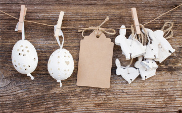 Картинка праздничные пасха кролики яйца wood eggs easter
