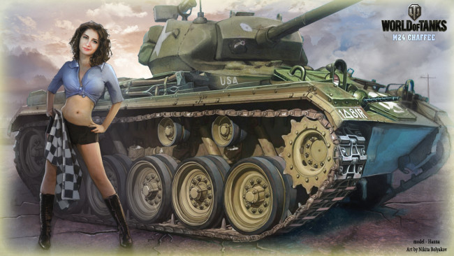 Обои картинки фото видео игры, мир танков , world of tanks, tanks, action, of, world, игра, онлайн, арт, девушка, танков, мир